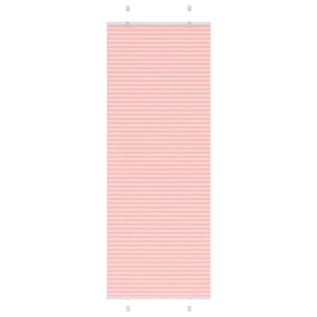 Pleated Blind Pink 75x200 cm Fabric Width 74.4 cm Polyester