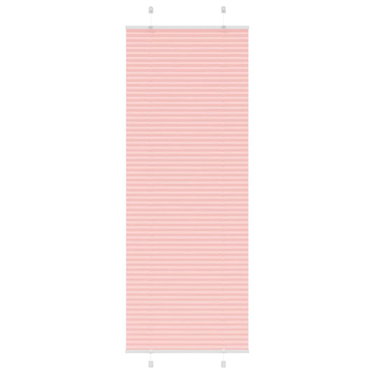 Pleated Blind Pink 75x200 cm Fabric Width 74.4 cm Polyester