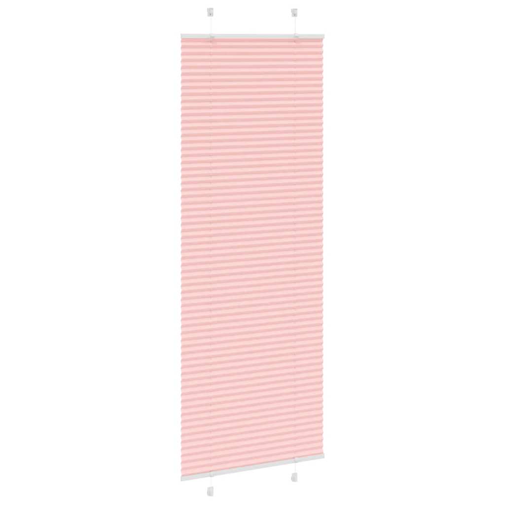 Pleated Blind Pink 75x200 cm Fabric Width 74.4 cm Polyester