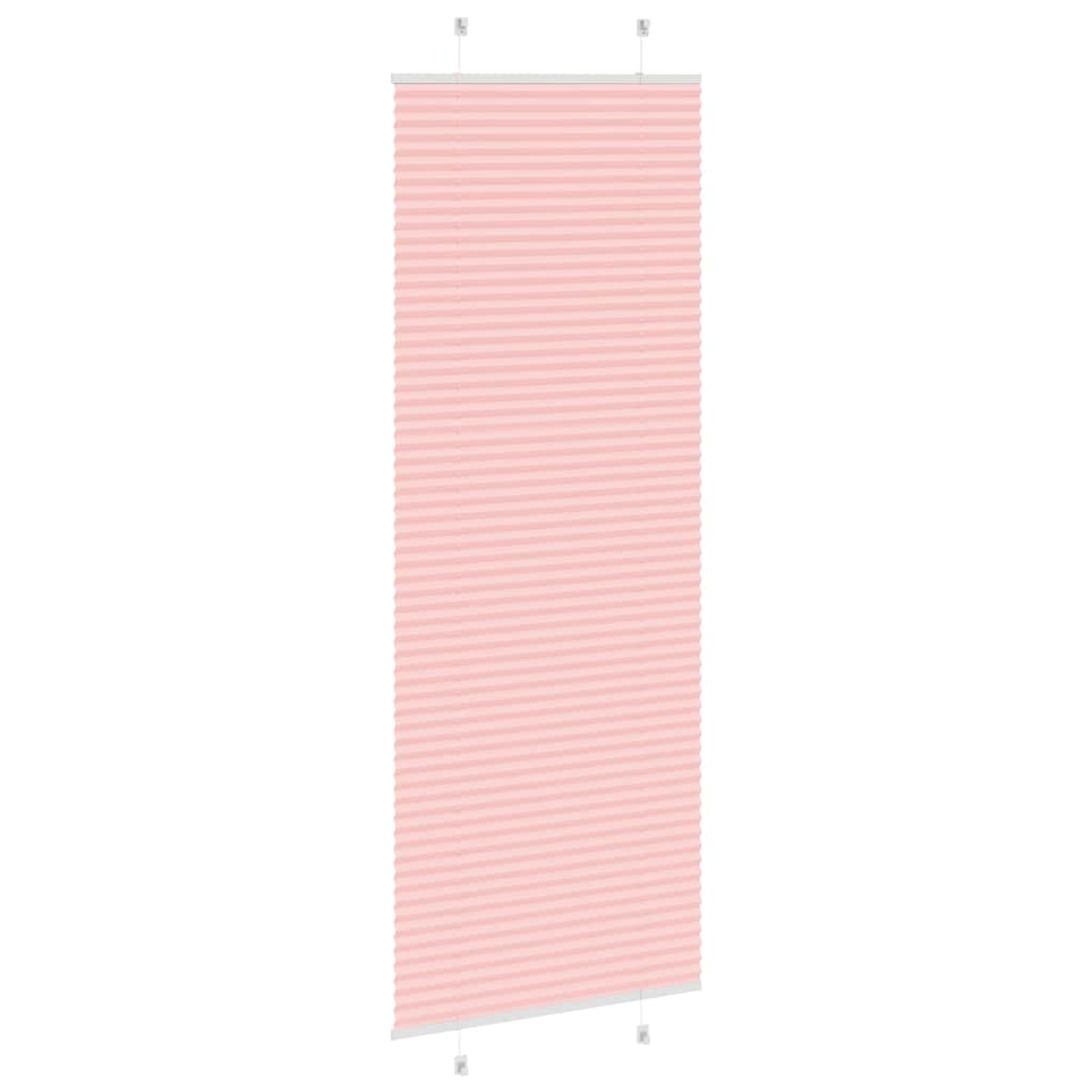 Pleated Blind Pink 75x200 cm Fabric Width 74.4 cm Polyester