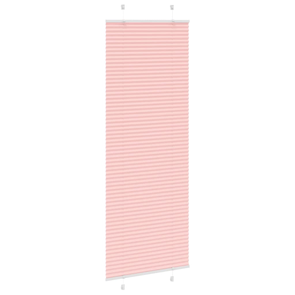 Pleated Blind Pink 80x200 cm Fabric Width 79.4 cm Polyester