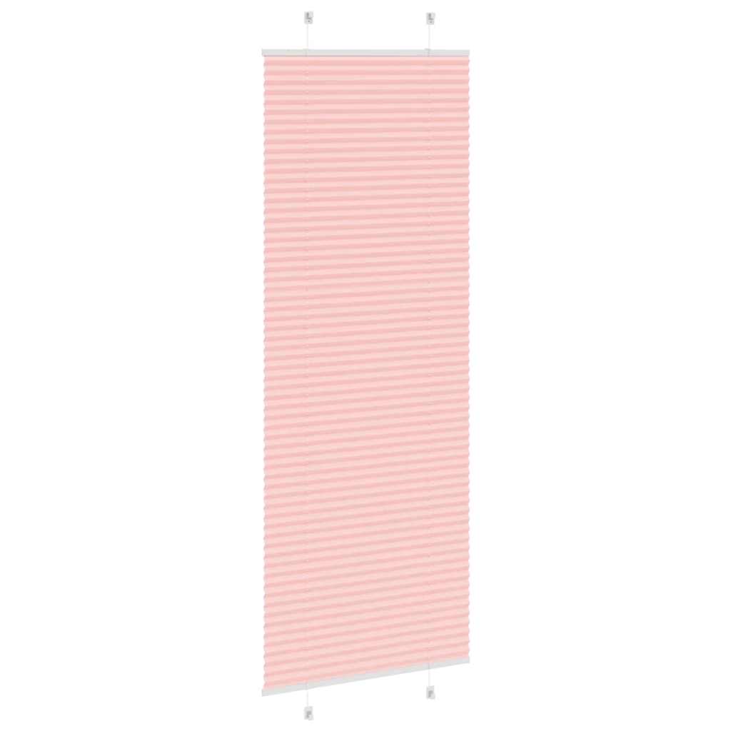 Pleated Blind Pink 80x200 cm Fabric Width 79.4 cm Polyester