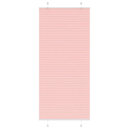 Pleated Blind Pink 85x200 cm Fabric Width 84.4 cm Polyester