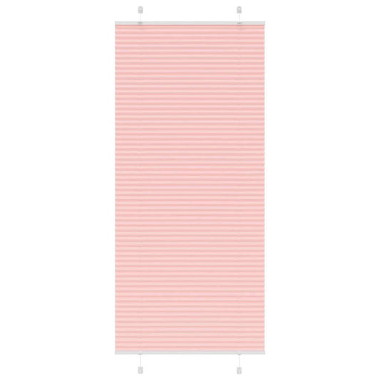 Pleated Blind Pink 85x200 cm Fabric Width 84.4 cm Polyester