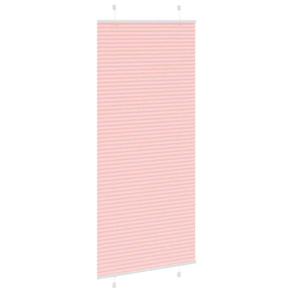 Pleated Blind Pink 85x200 cm Fabric Width 84.4 cm Polyester