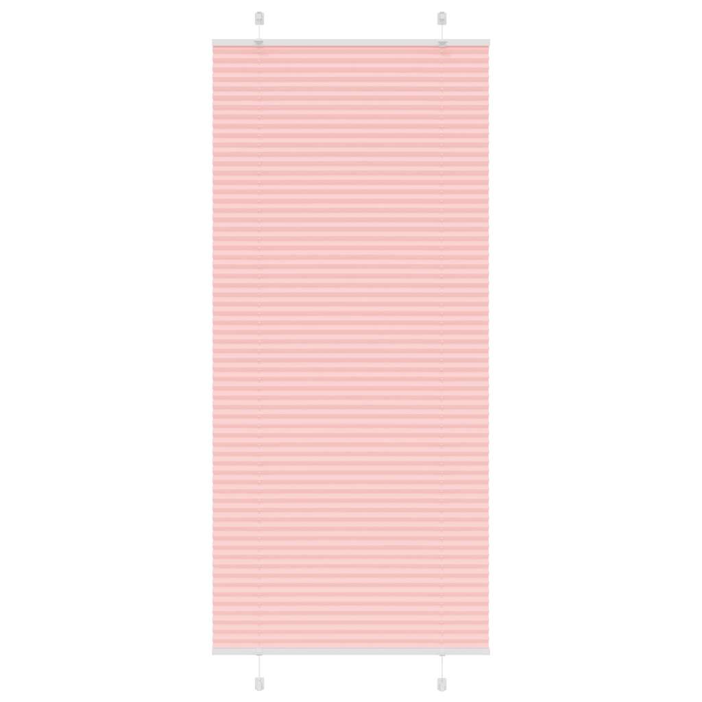 Pleated Blind Pink 90x200 cm Fabric Width 89.4 cm Polyester