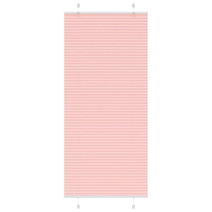 Pleated Blind Pink 90x200 cm Fabric Width 89.4 cm Polyester