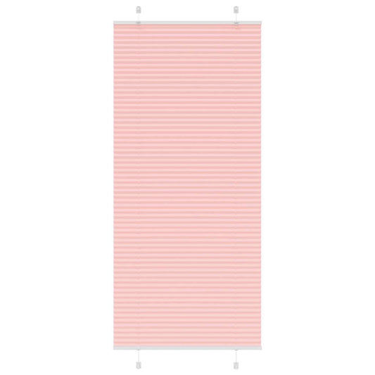 Pleated Blind Pink 90x200 cm Fabric Width 89.4 cm Polyester