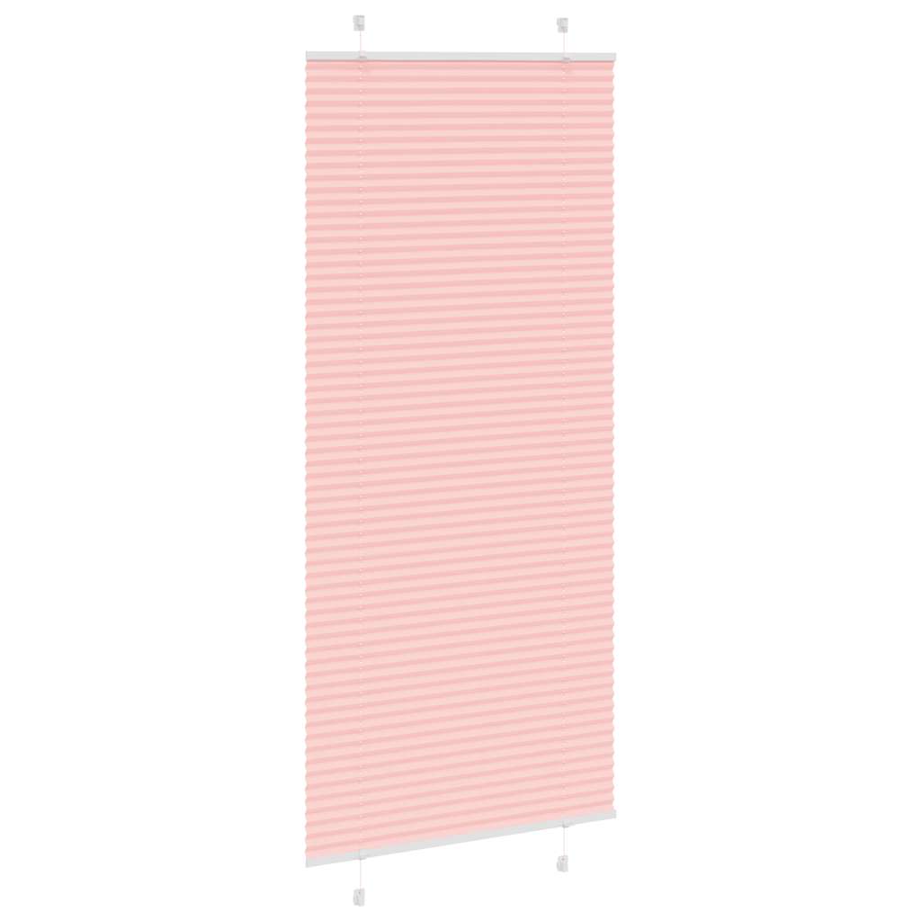 Pleated Blind Pink 90x200 cm Fabric Width 89.4 cm Polyester