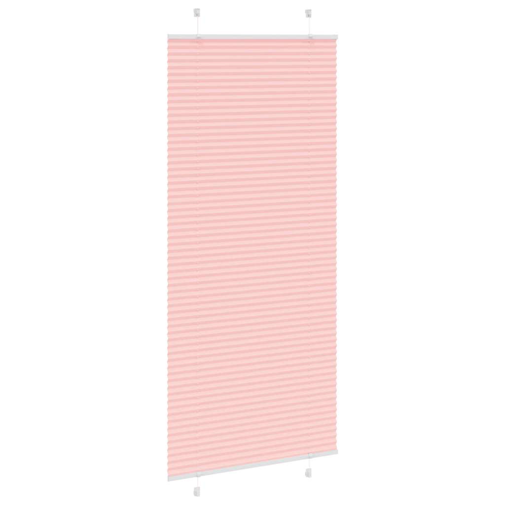 Pleated Blind Pink 90x200 cm Fabric Width 89.4 cm Polyester