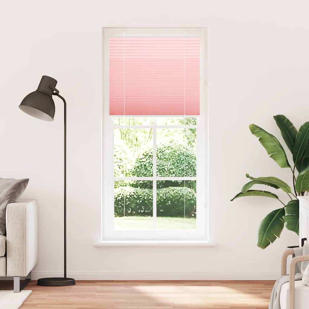 Pleated Blind Pink 95x200 cm Fabric Width 94.4 cm Polyester