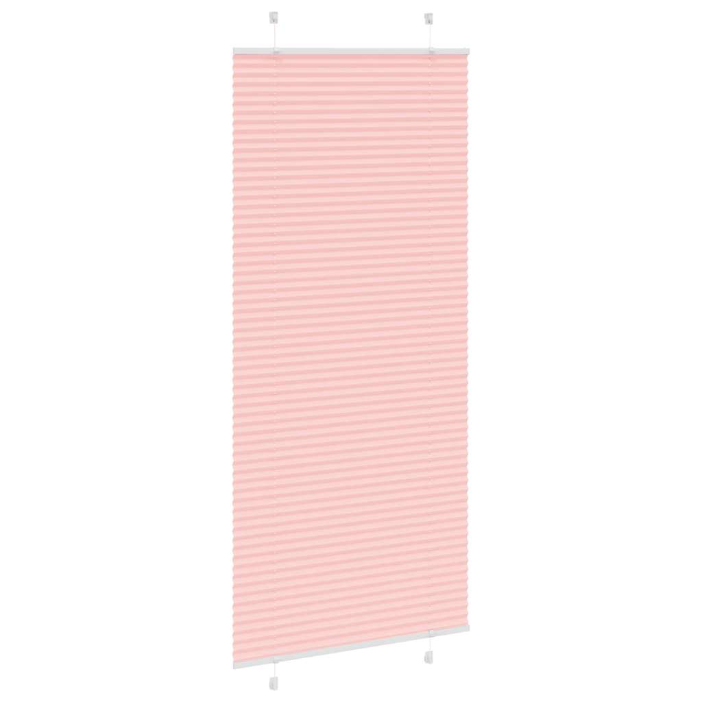 Pleated Blind Pink 95x200 cm Fabric Width 94.4 cm Polyester