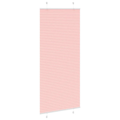 Pleated Blind Pink 95x200 cm Fabric Width 94.4 cm Polyester