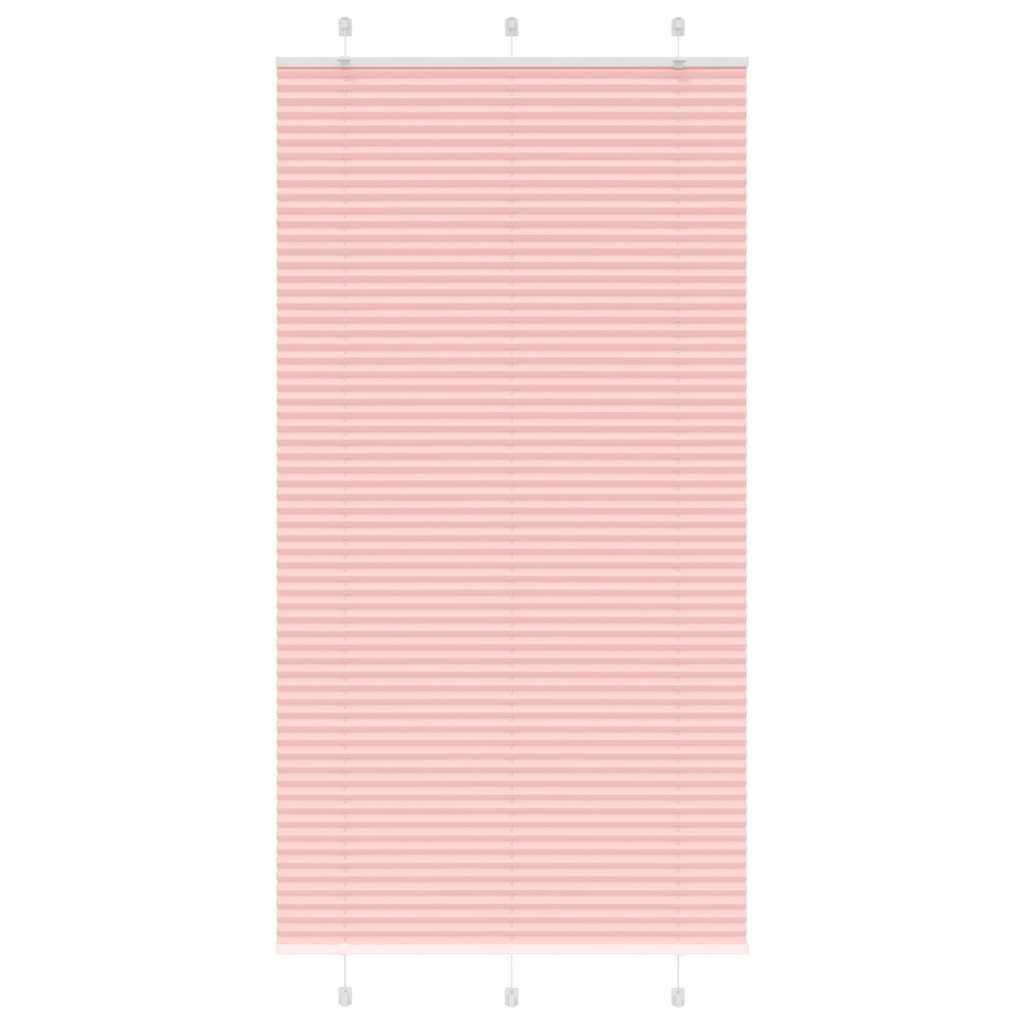 Pleated Blind Pink 105x200 cm Fabric Width 104.4 cm Polyester