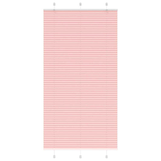 Pleated Blind Pink 105x200 cm Fabric Width 104.4 cm Polyester