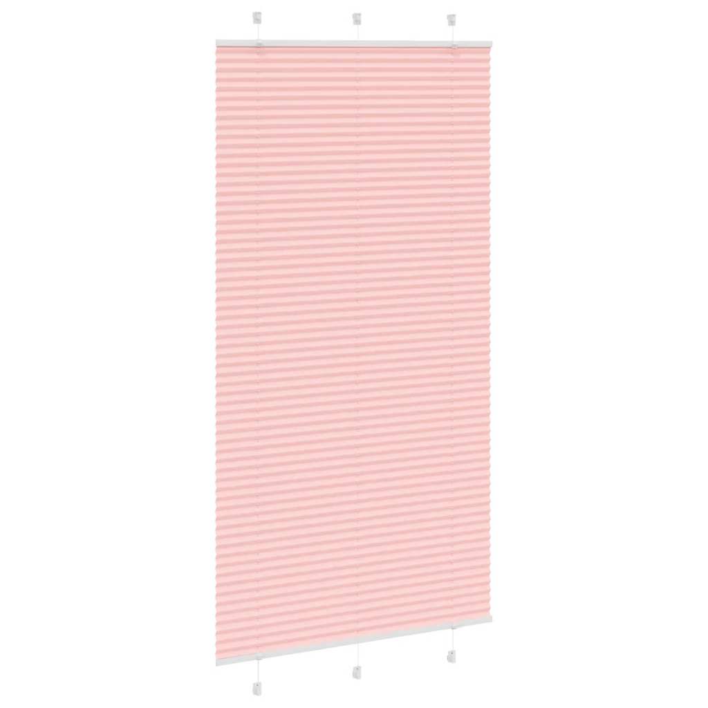 Pleated Blind Pink 105x200 cm Fabric Width 104.4 cm Polyester