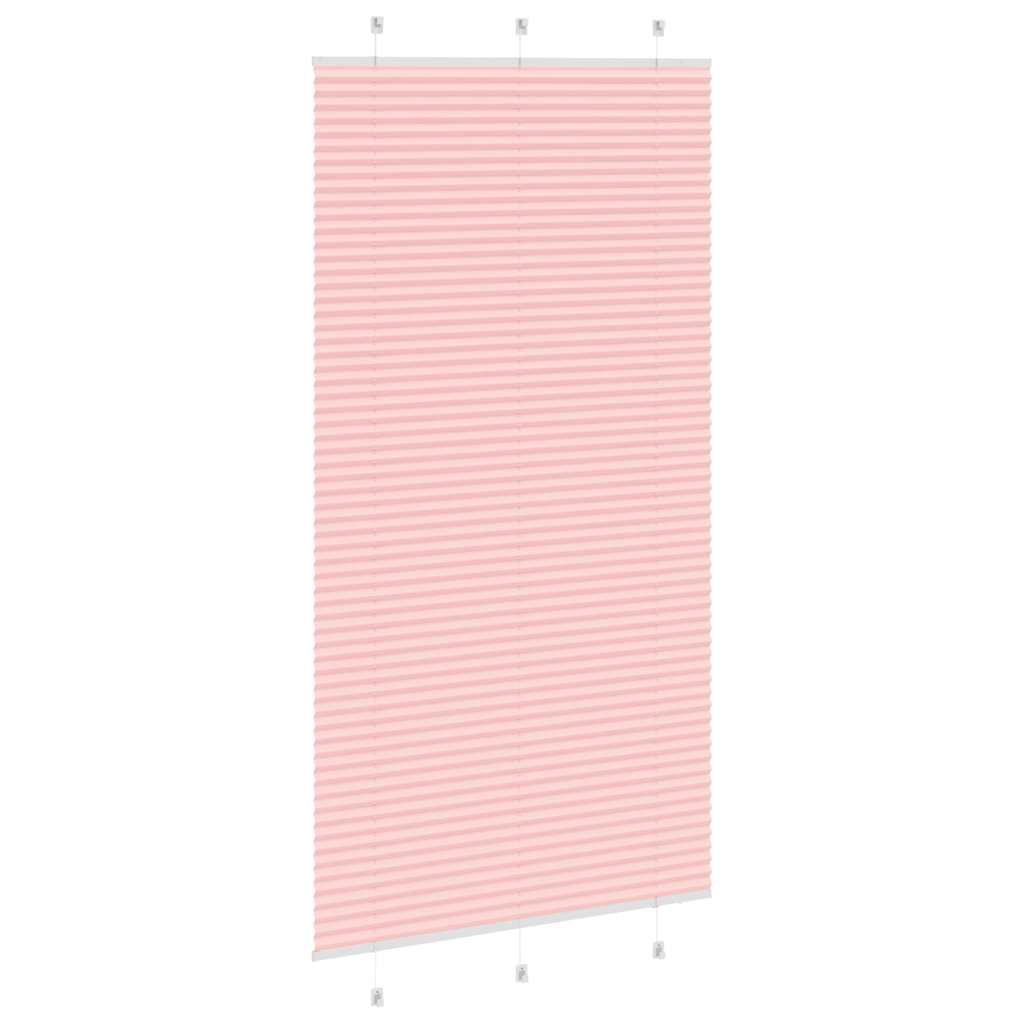 Pleated Blind Pink 105x200 cm Fabric Width 104.4 cm Polyester