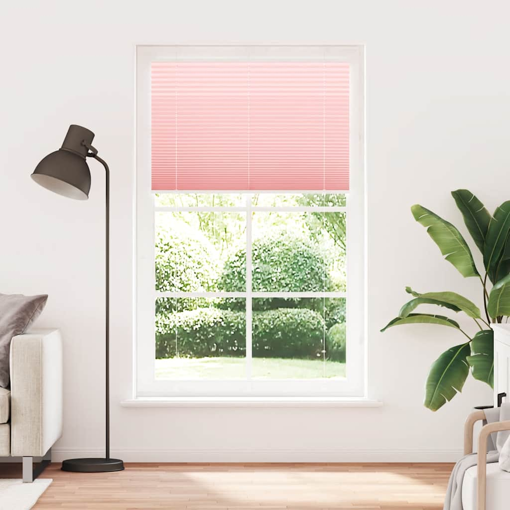 Pleated Blind Pink 115x200 cm Fabric Width 114.4 cm Polyester