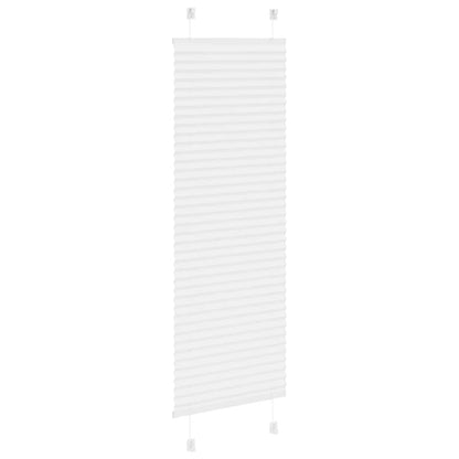 Pleated Blind White 40x100 cm Fabric Width 39.4 cm Polyester