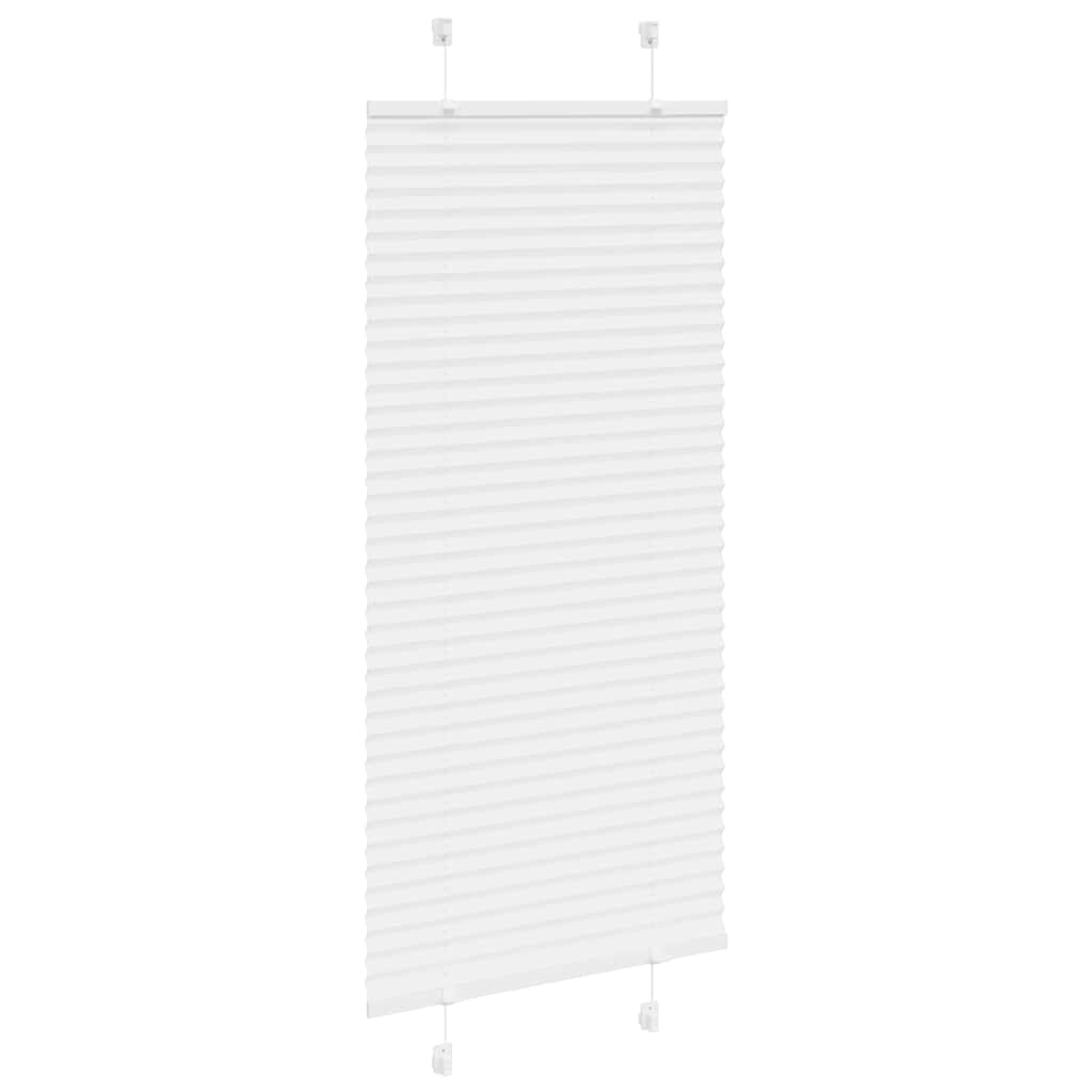 Pleated Blind White 55x100 cm Fabric Width 54.4 cm Polyester