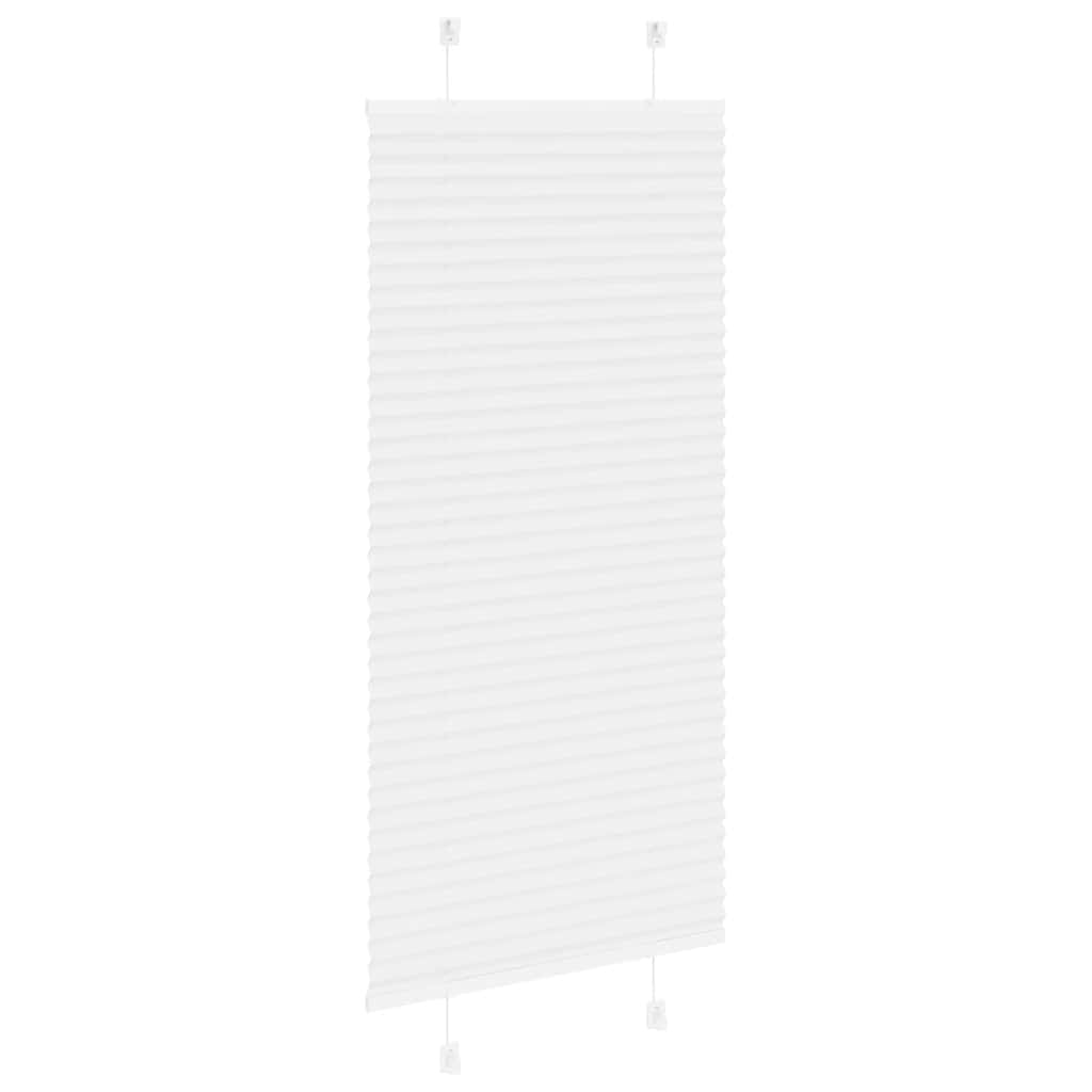 Pleated Blind White 55x100 cm Fabric Width 54.4 cm Polyester