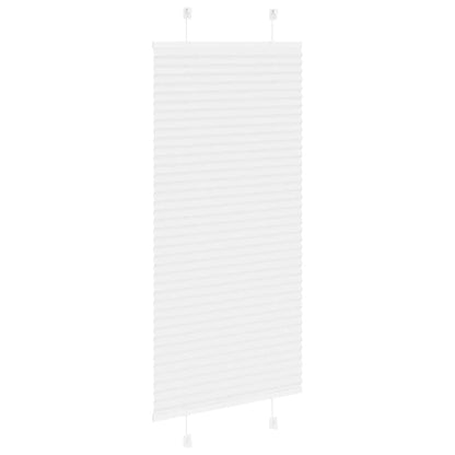 Pleated Blind White 55x100 cm Fabric Width 54.4 cm Polyester