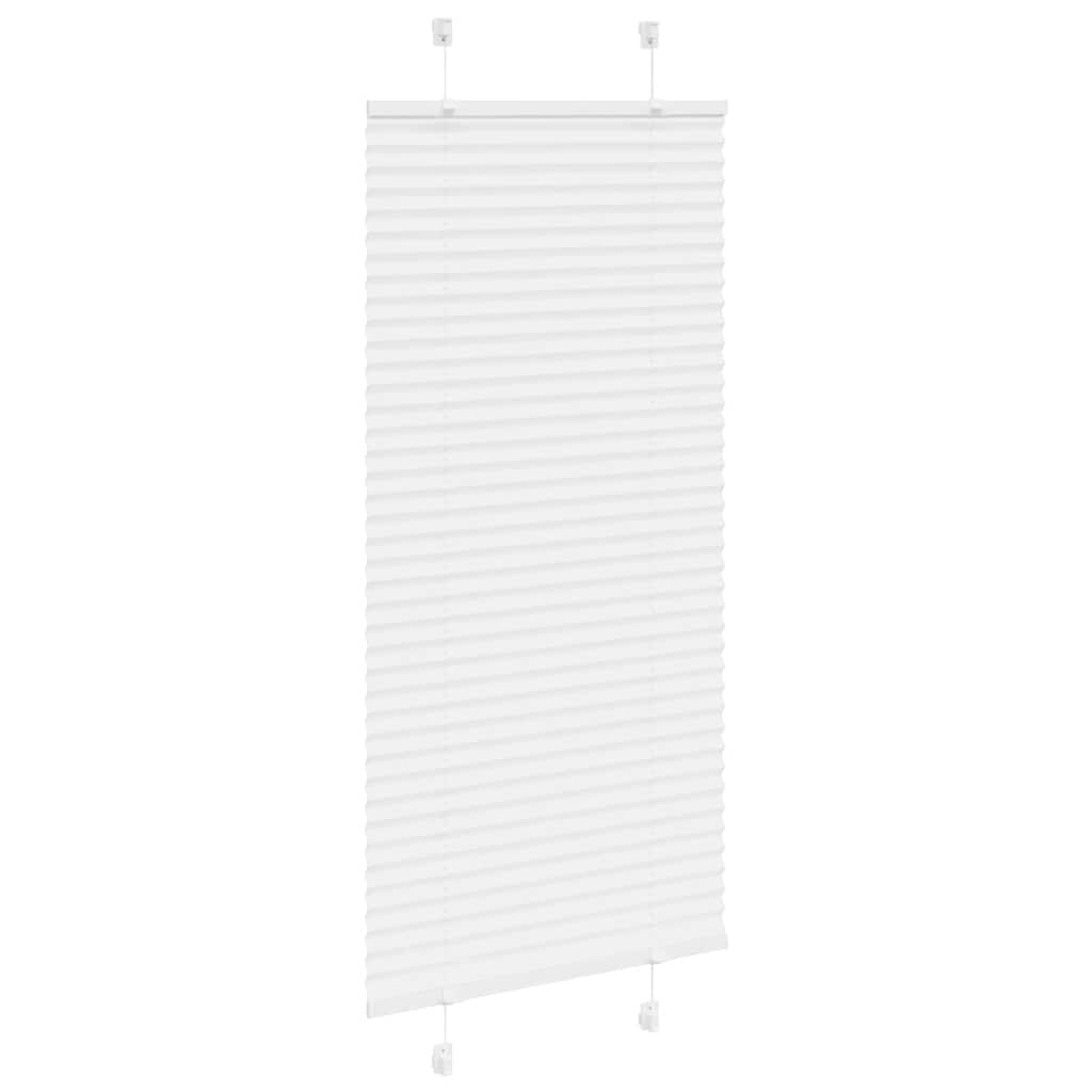 Pleated Blind White 60x100 cm Fabric Width 59.4 cm Polyester