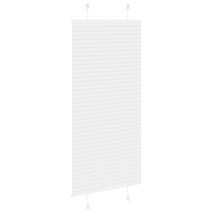 Pleated Blind White 60x100 cm Fabric Width 59.4 cm Polyester