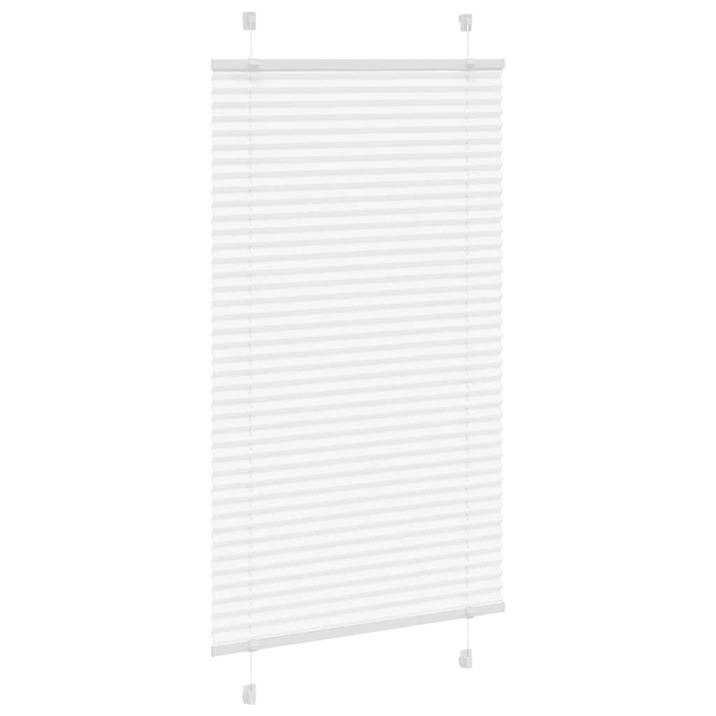 Pleated Blind White 70x100 cm Fabric Width 69.4 cm Polyester