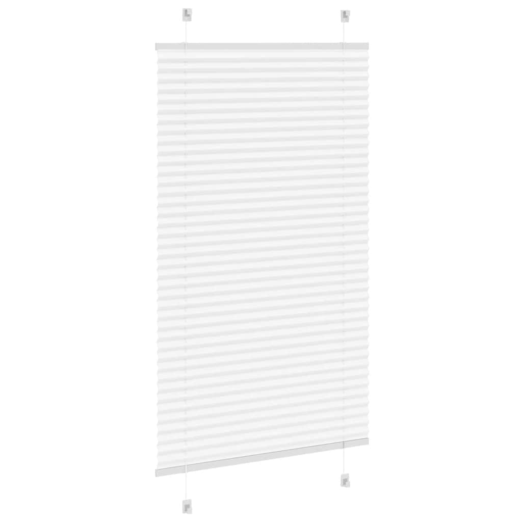 Pleated Blind White 70x100 cm Fabric Width 69.4 cm Polyester