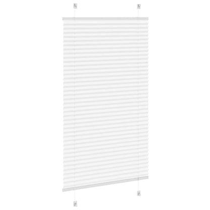 Pleated Blind White 70x100 cm Fabric Width 69.4 cm Polyester