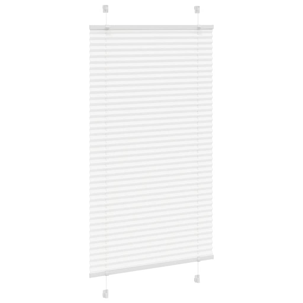 Pleated Blind White 75x100 cm Fabric Width 74.4 cm Polyester