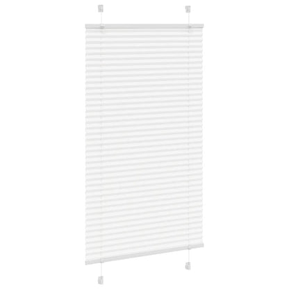 Pleated Blind White 75x100 cm Fabric Width 74.4 cm Polyester