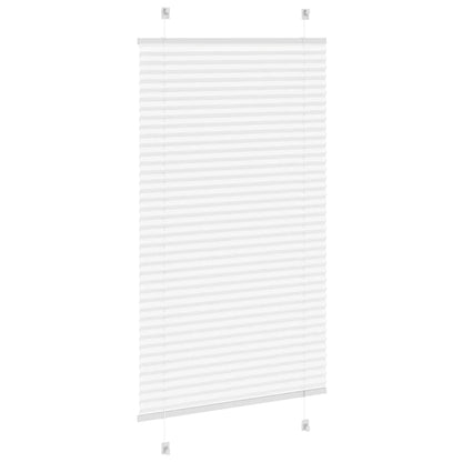 Pleated Blind White 75x100 cm Fabric Width 74.4 cm Polyester