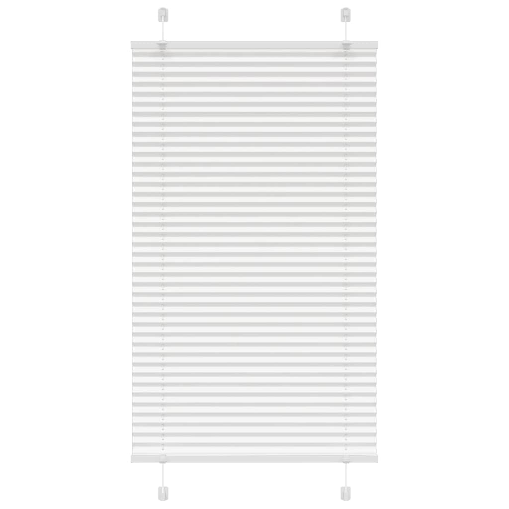 Pleated Blind White 80x100 cm Fabric Width 79.4 cm Polyester