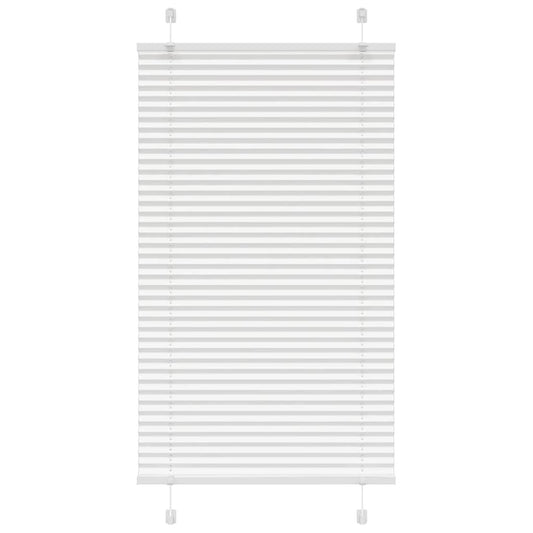 Pleated Blind White 80x100 cm Fabric Width 79.4 cm Polyester