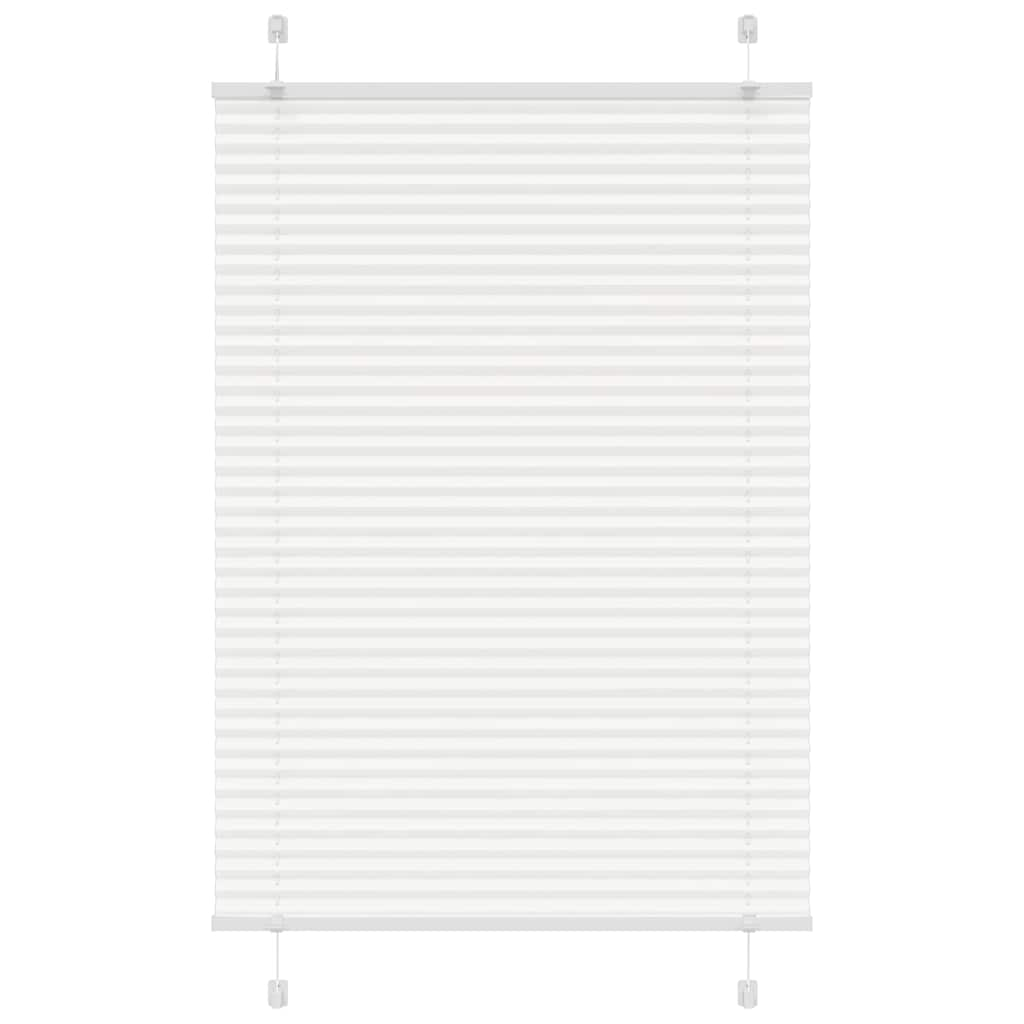 Pleated Blind White 85x100 cm Fabric Width 84.4 cm Polyester