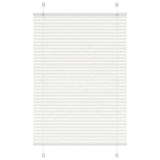 Pleated Blind White 85x100 cm Fabric Width 84.4 cm Polyester