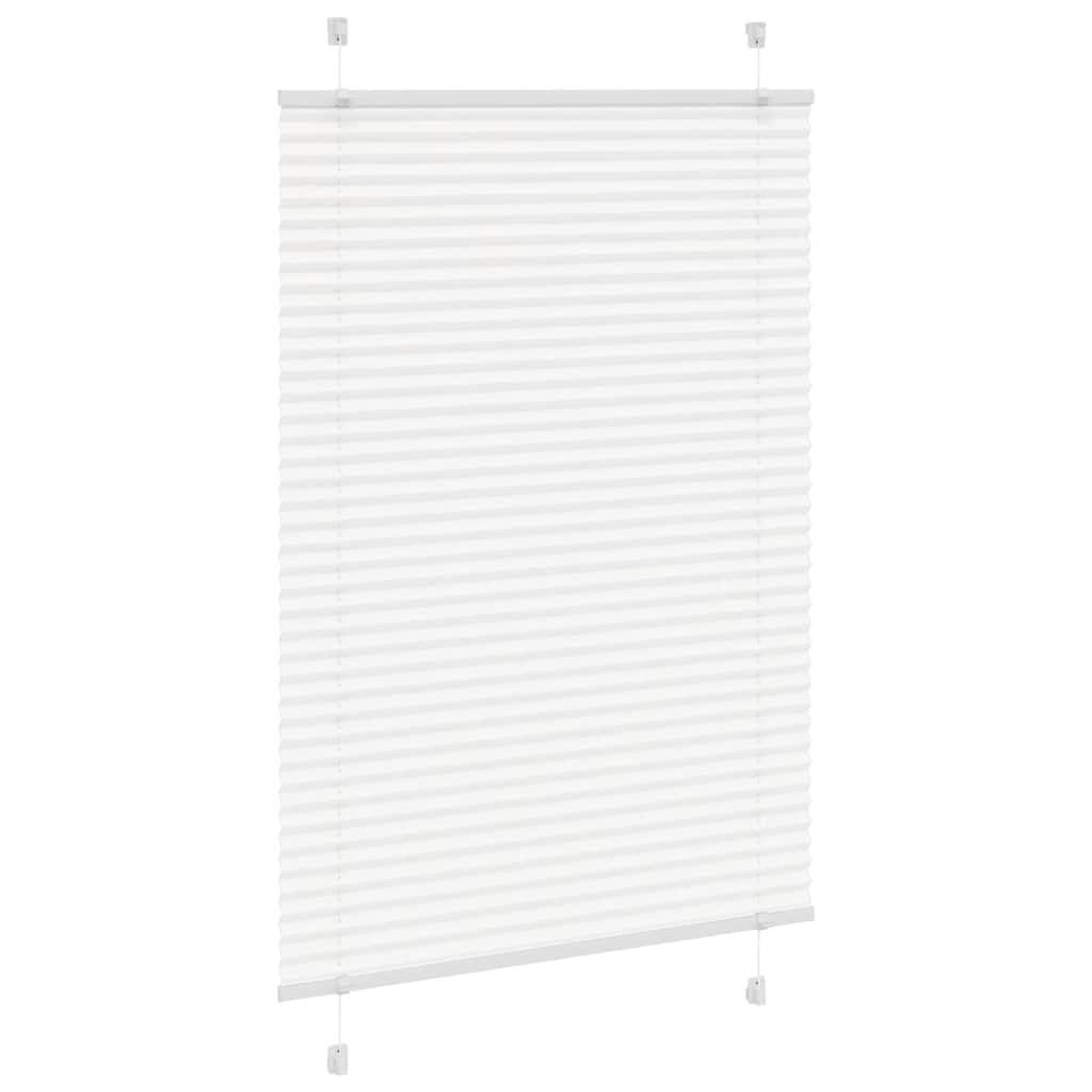 Pleated Blind White 85x100 cm Fabric Width 84.4 cm Polyester