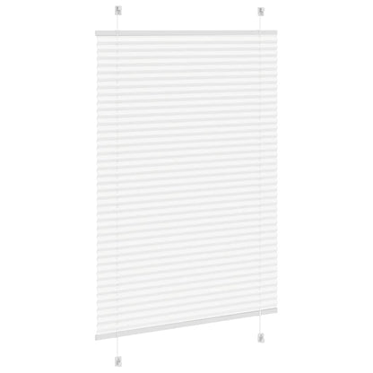 Pleated Blind White 85x100 cm Fabric Width 84.4 cm Polyester