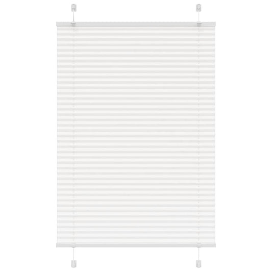 Pleated Blind White 90x100 cm Fabric Width 89.4 cm Polyester