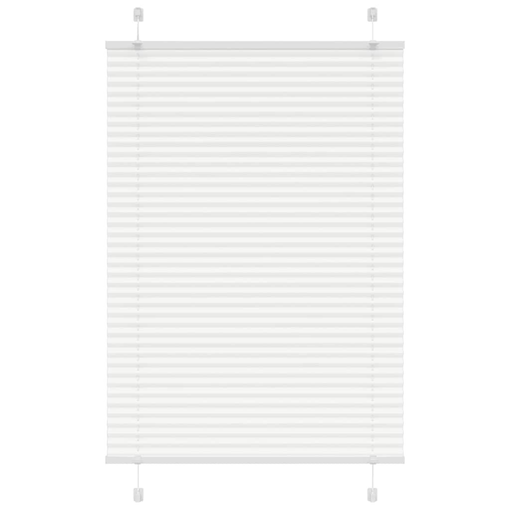 Pleated Blind White 90x100 cm Fabric Width 89.4 cm Polyester