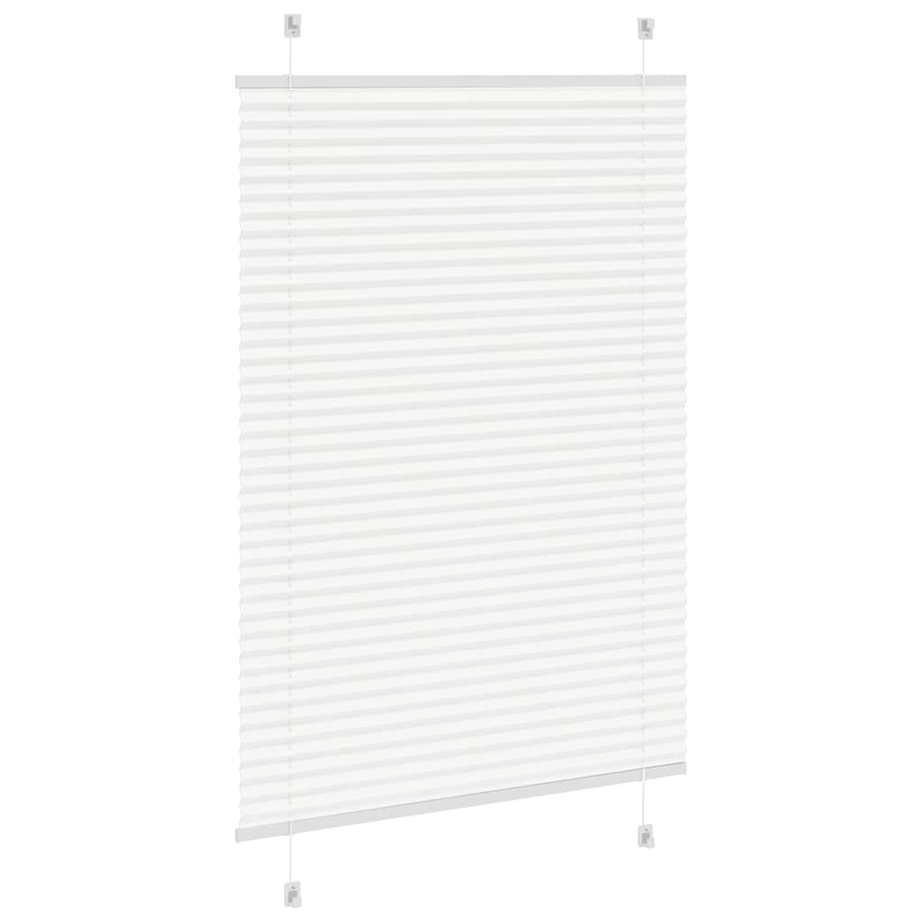 Pleated Blind White 95x100 cm Fabric Width 94.4 cm Polyester