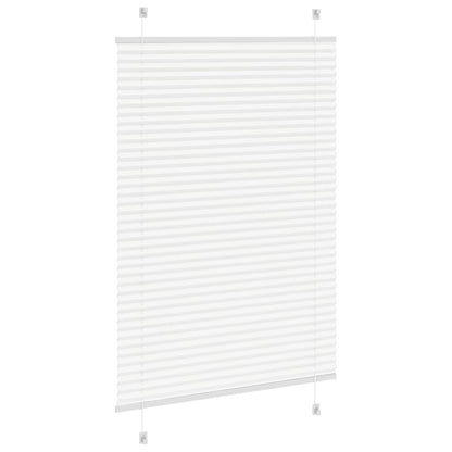 Pleated Blind White 95x100 cm Fabric Width 94.4 cm Polyester