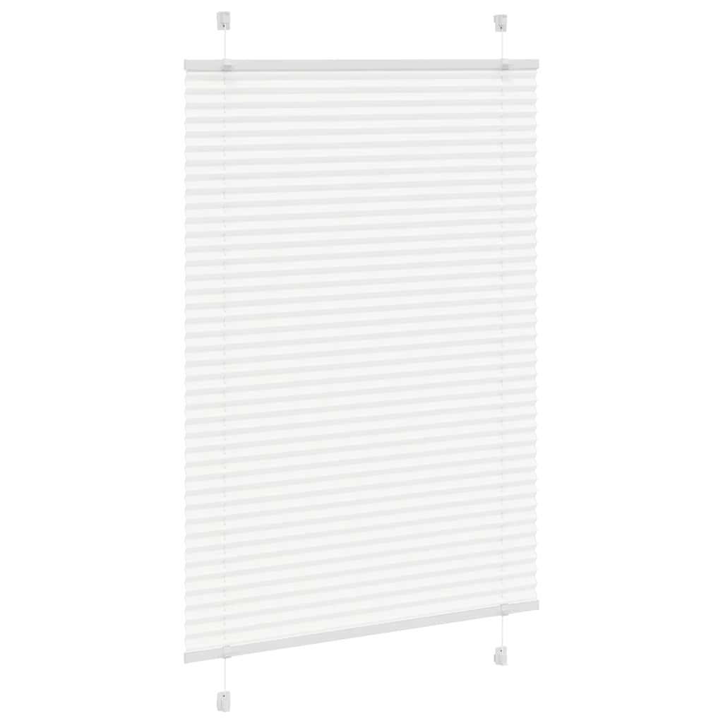 Pleated Blind White 100x100 cm Fabric Width 99.4 cm Polyester