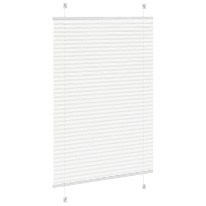 Pleated Blind White 100x100 cm Fabric Width 99.4 cm Polyester