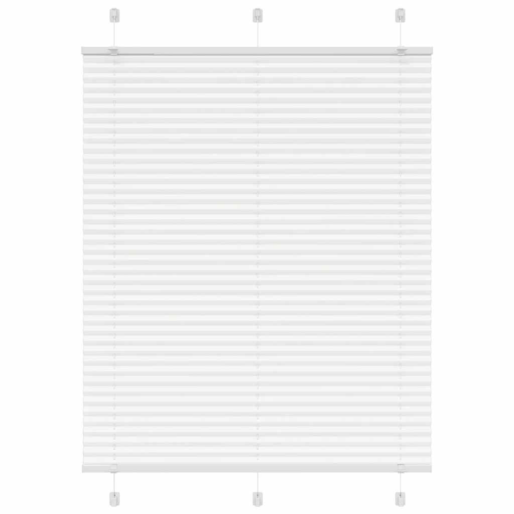 Pleated Blind White 105x100 cm Fabric Width 104.4 cm Polyester