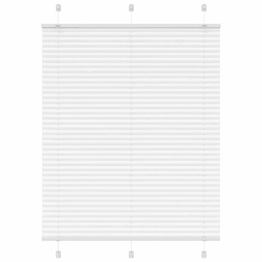 Pleated Blind White 105x100 cm Fabric Width 104.4 cm Polyester