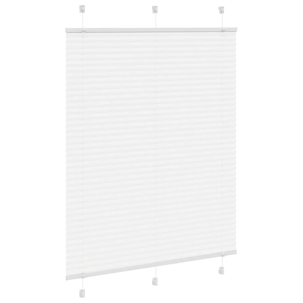 Pleated Blind White 105x100 cm Fabric Width 104.4 cm Polyester