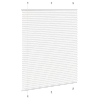 Pleated Blind White 105x100 cm Fabric Width 104.4 cm Polyester